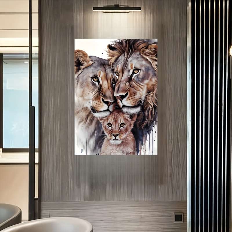 1000pcs Lion Family Jigsaw Puzzle Challenging DIY Brain Teaser for Adults Youngst