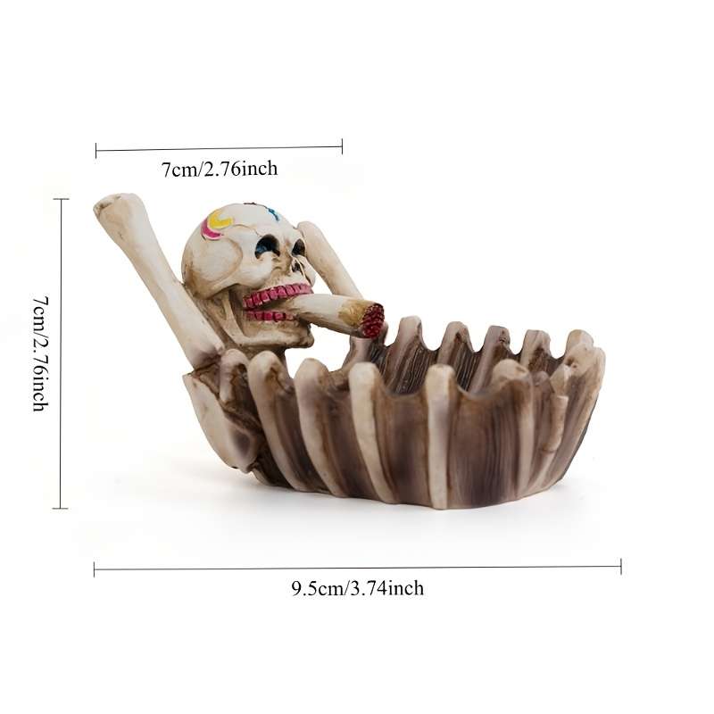 Skeleton full body resin craft ornament can be used as ashtrays storage trinkets exquisite d