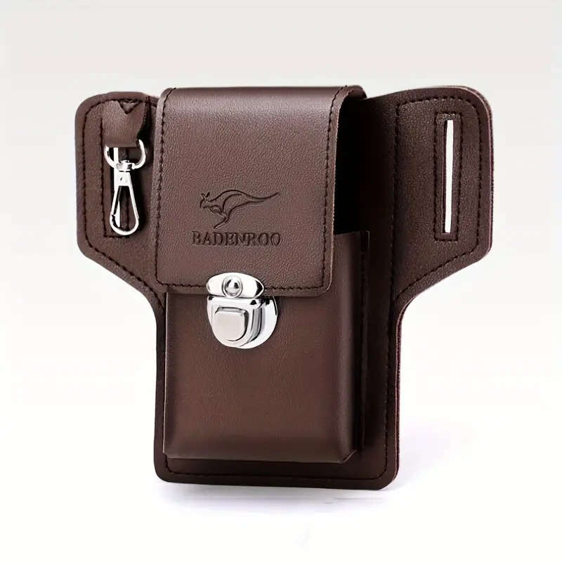 Belt Phone Bag, Faux Leather, Waterproof and Stain Resistant