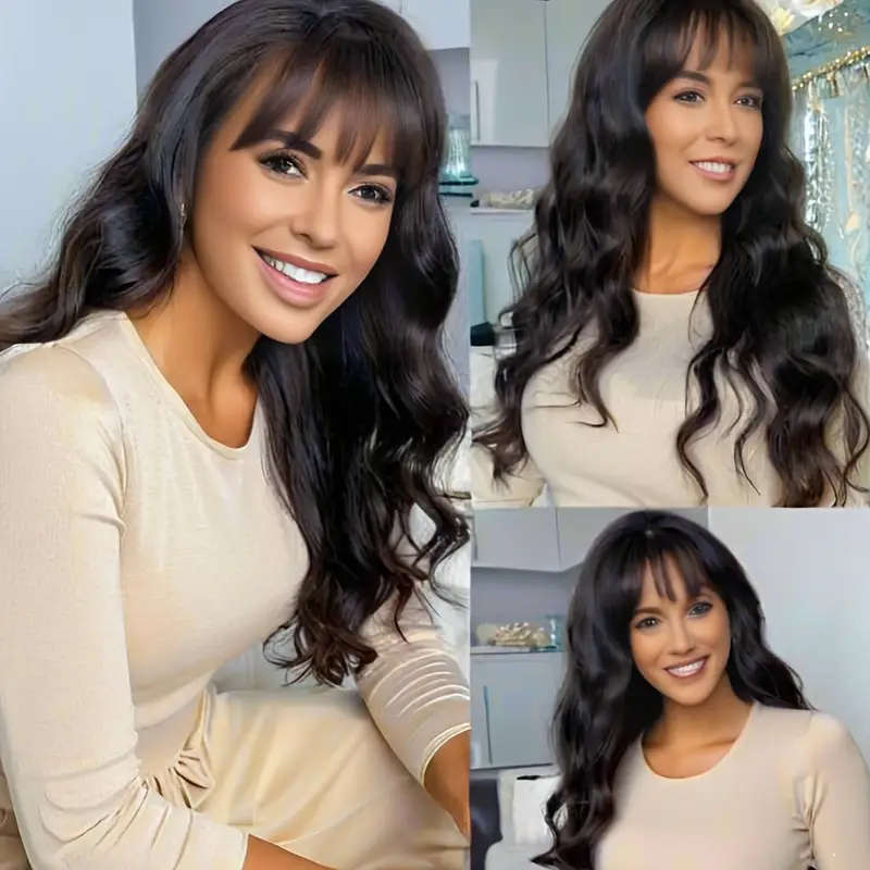 Women's Black Curly Wave Synthetic Wig