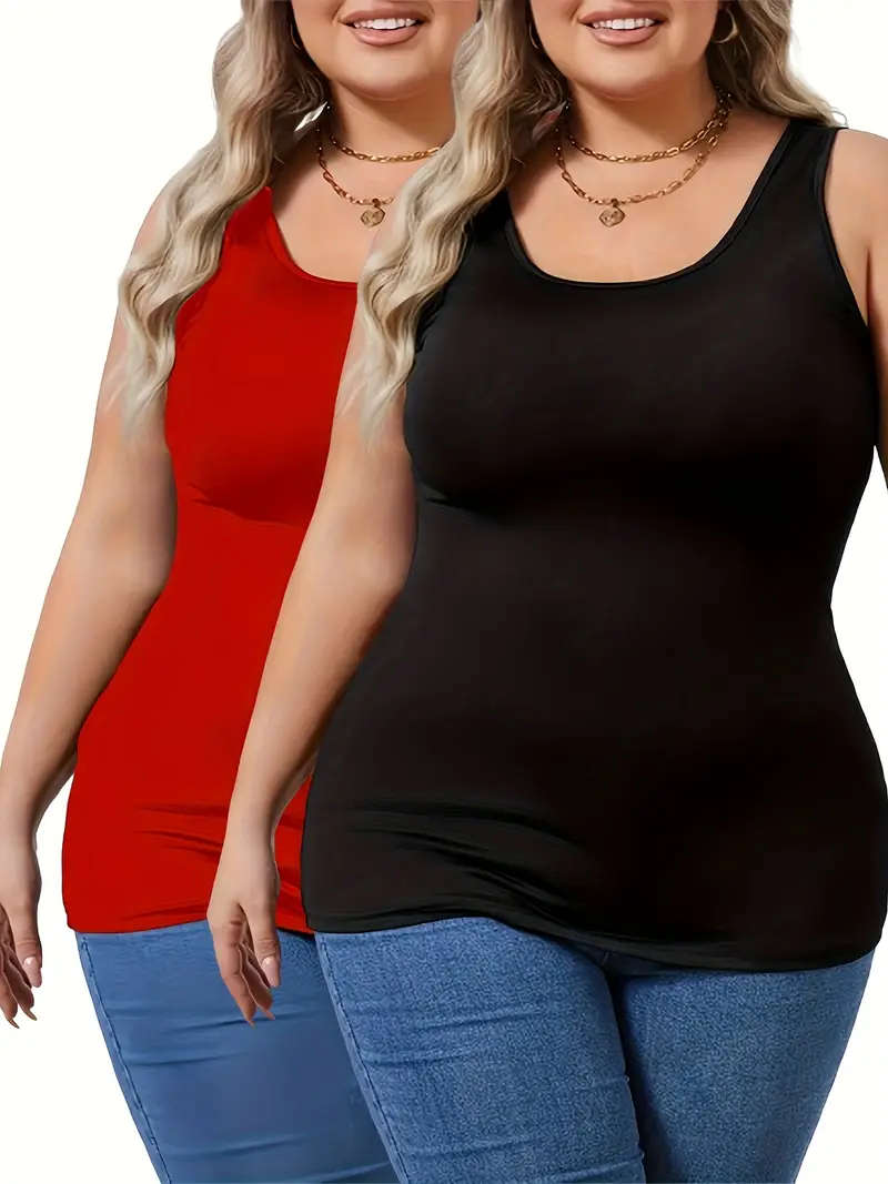 6-Piece Plus Size Women's Tank Top Set 4XL
