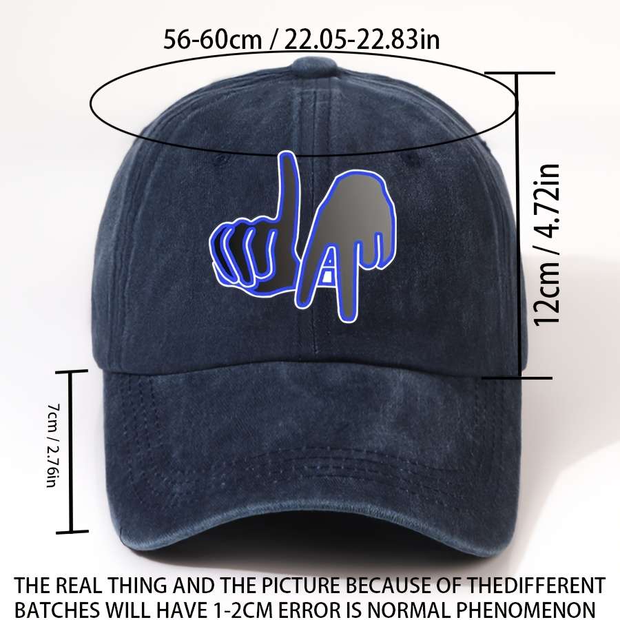 Eoxf Men'S Washed Cotton Baseball Cap Adjustable Breathable Casual Hat With La Print Lightwei