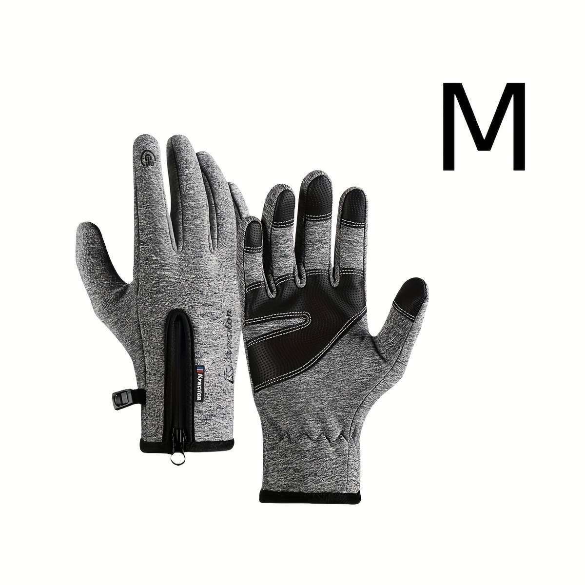 1 Pair Grey Size XL Warm Gloves