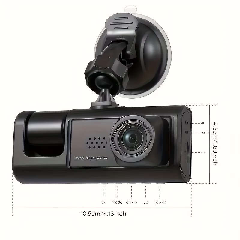Car Dash Cam Is Equipped With Dual 1080P lenses