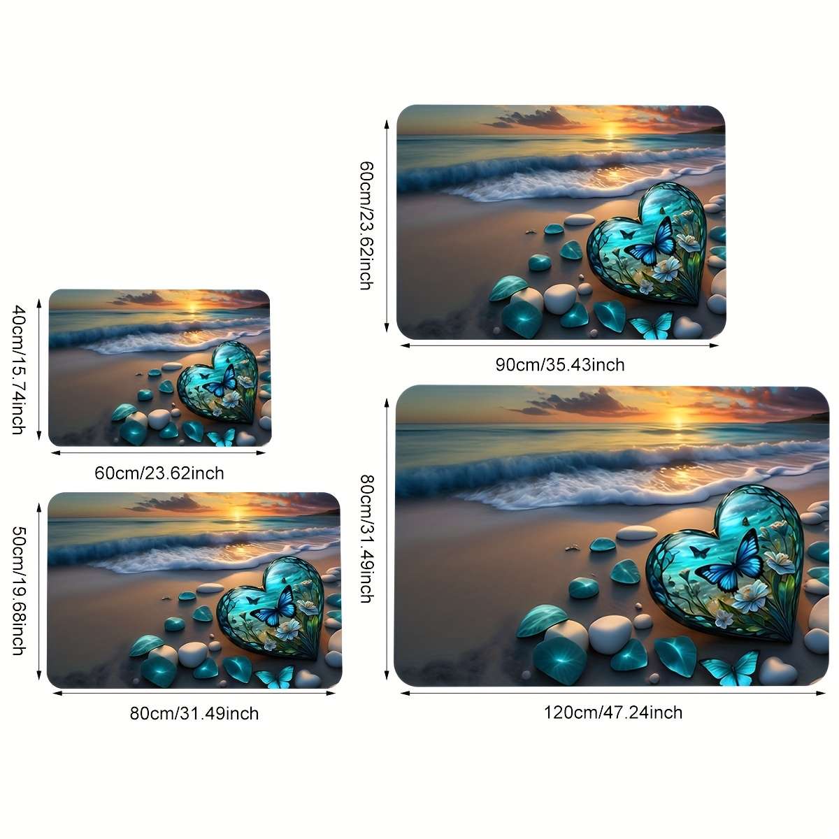 1Pc 31.5x47inch 80x120cm Floor Mat