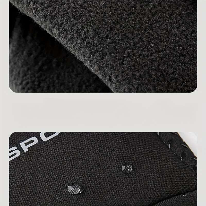 1 Pair Black Outdoor Sports Gloves