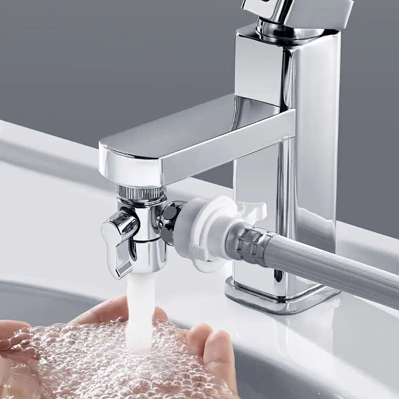 1pc Universal Faucet Sink Valve Diverter Handheld Shower Head Adapter Bathroom Kitchen Sink Faucet R