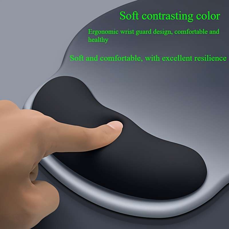 1pc Ergonomic Wrist Support Mouse Pad Thickened Memory Foam for Wrist Support Anti-Ski