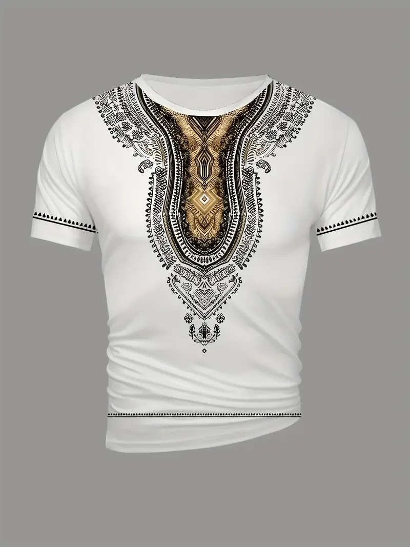 Men's Ethnic Totem T-Shirt - Soft, Breathable, Casual Crew Neck