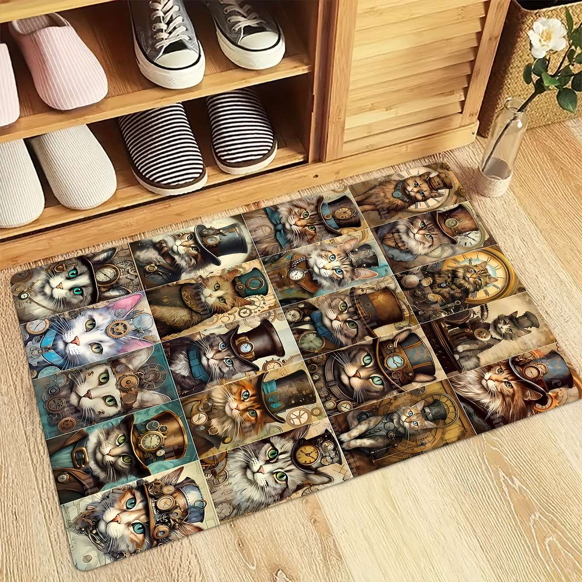 1Pc Cat 50cmx80cm 19.68x31.5inch Floor Mat