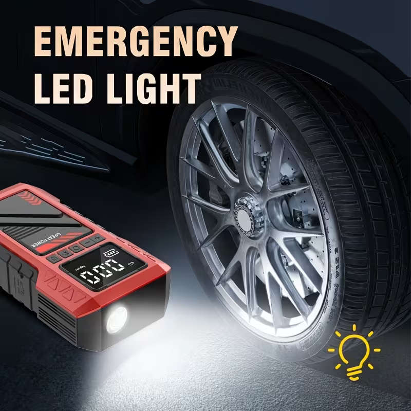 Heavy Duty 9 in 1 Emergency Car Jump Starter and Tyre Inflator