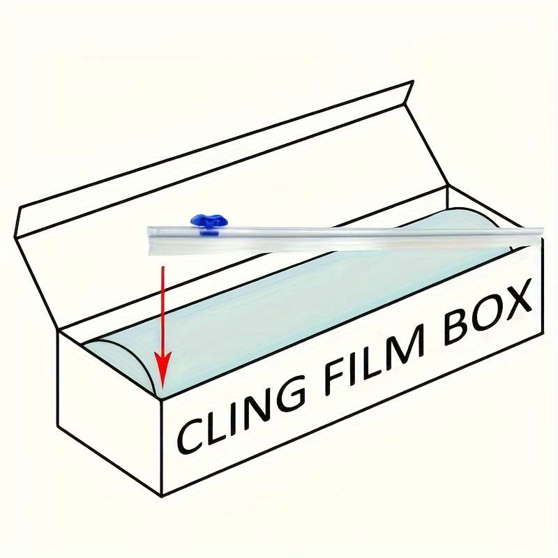 3pcs Multipurpose Plastic Wrap Dispenser with Slide Cutter Reusable Cling Film Foil Parchment