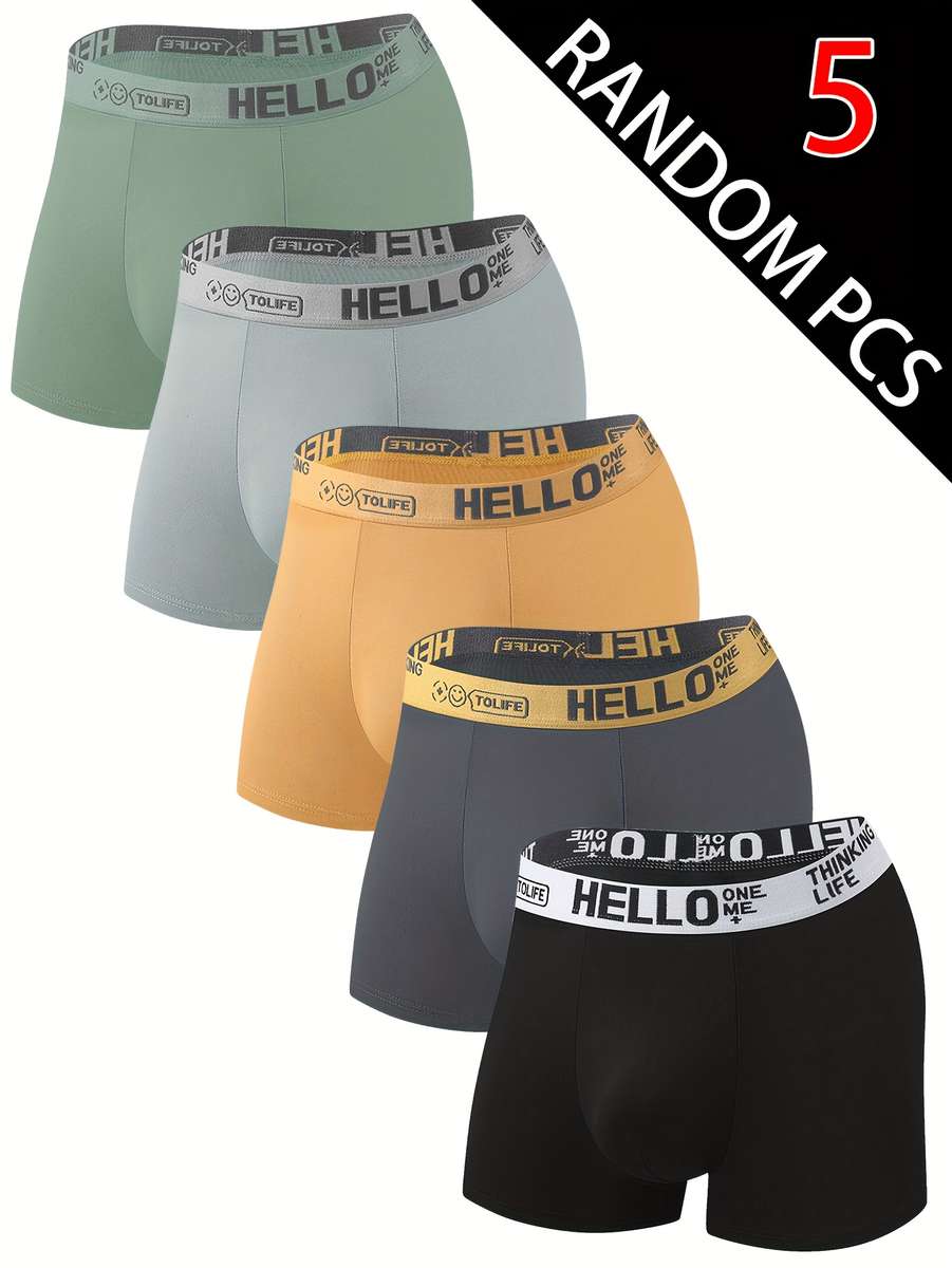 Mens Underwear Color 5Pcs Mixed Color C Sizes