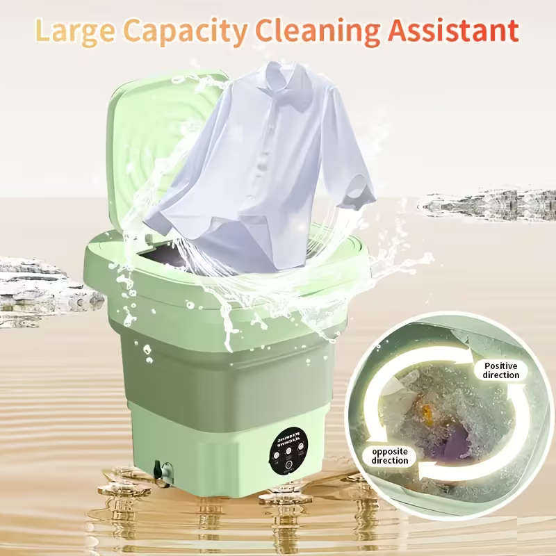 Foldable Washing Machine For Underwear Socks Portable Household Laundry - 9 litre
