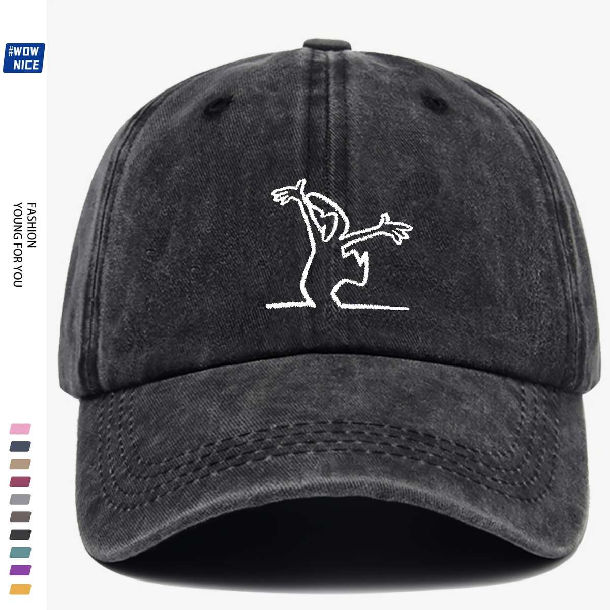 Punpun Onodera Embroidered Baseball Cap Adjustable Breathable Polyester Hat With Vintage C