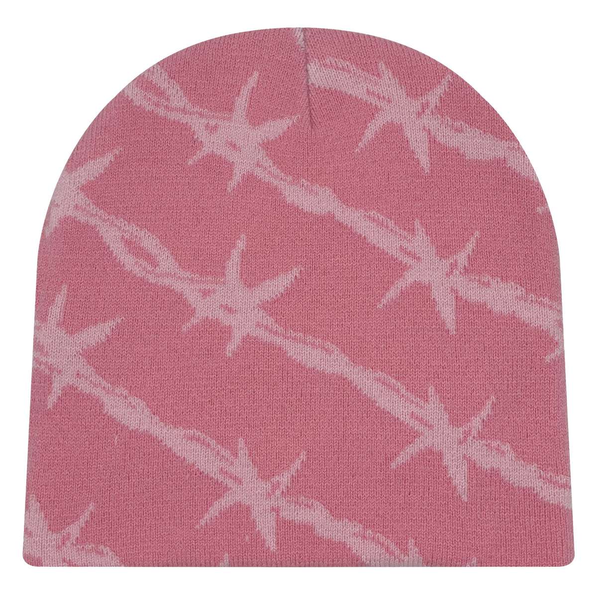 A Stylish Unisex Knit Hat With A Herringbone Pattern