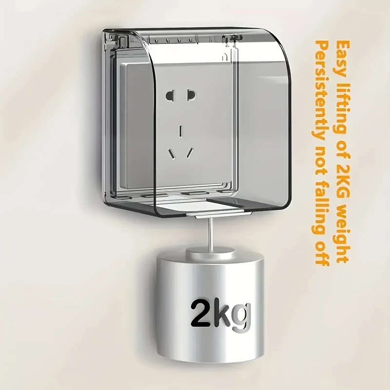 1Pc Classic Style Plastic Wall Outlet Cover Dustproof Waterproof Spray Protection Box For Bathroom T