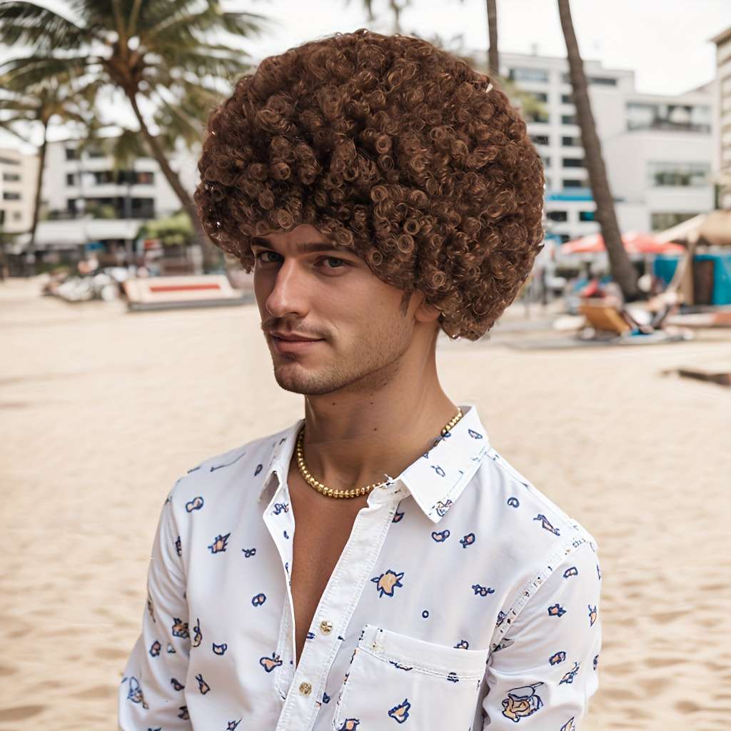 1Pc Brown 2 Fashion Design Wig