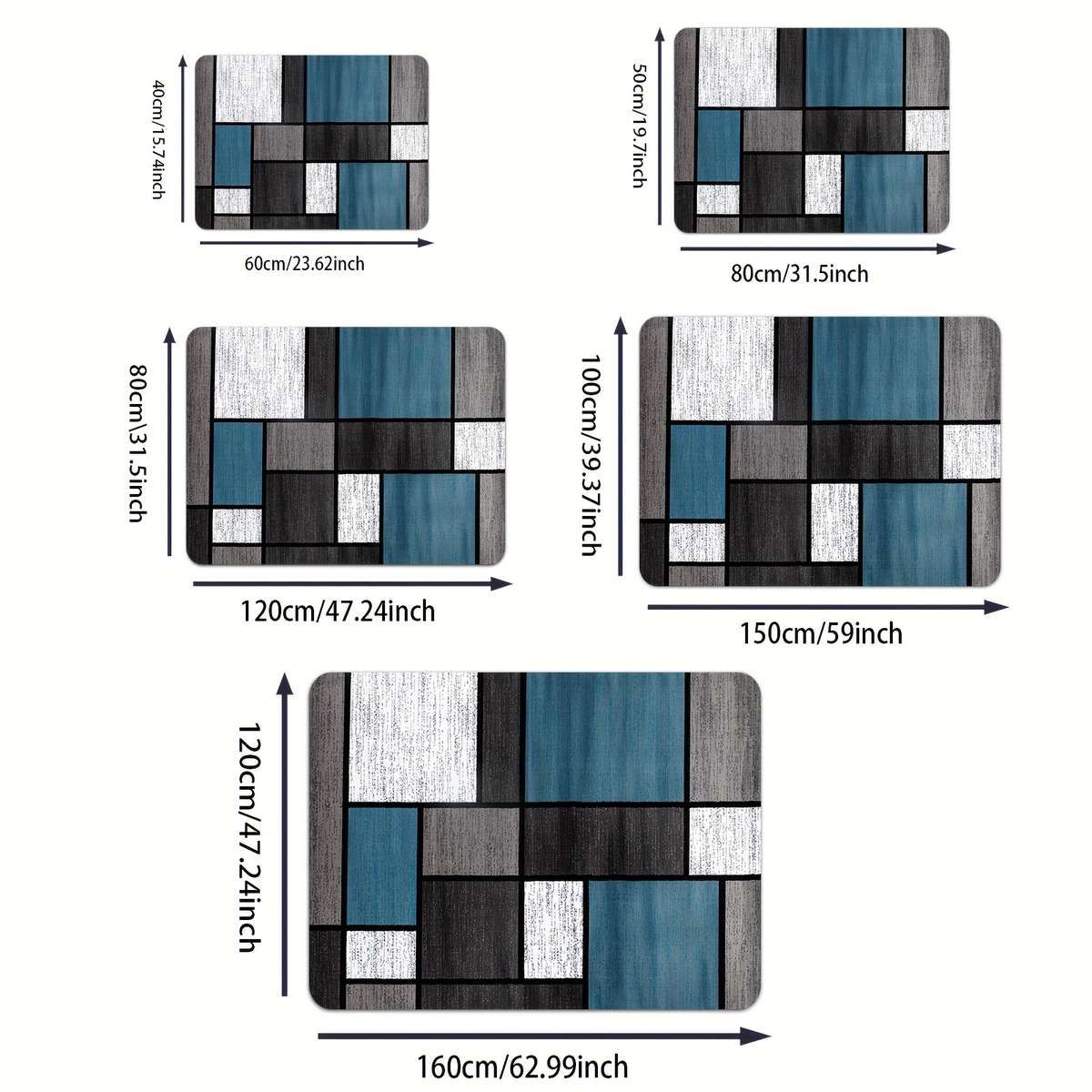 1Pc Polychrome 40x60 Floor Mat