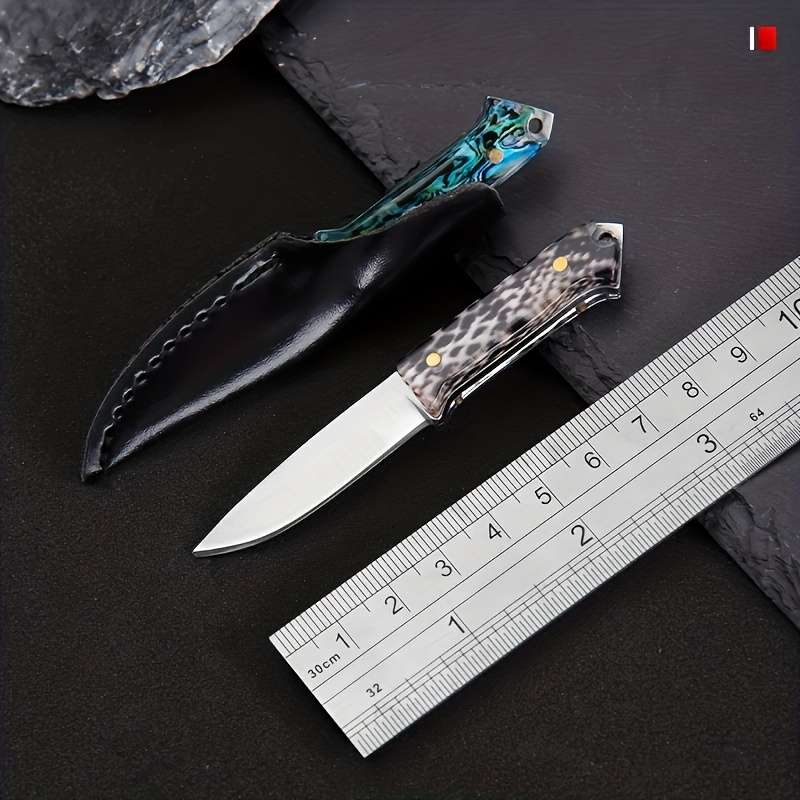 1pc Exquisite Small Straight Knife Pocket Knife Portable Stainless Steel Mini Utility Key