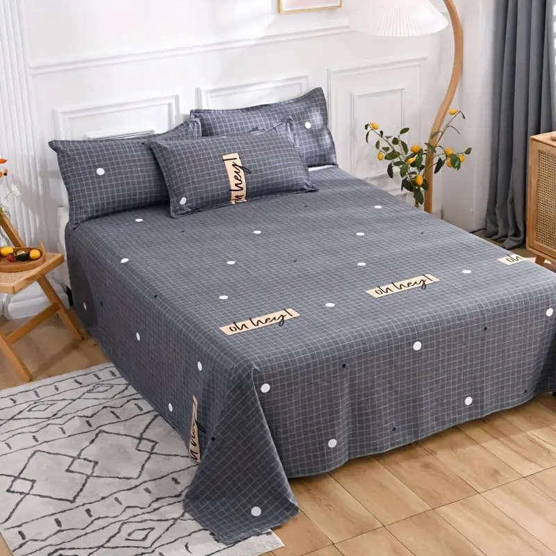 1 Modern Bed Sheet Without Pillowcase Or Pillow Core Tidal Grid 230cm*230cm