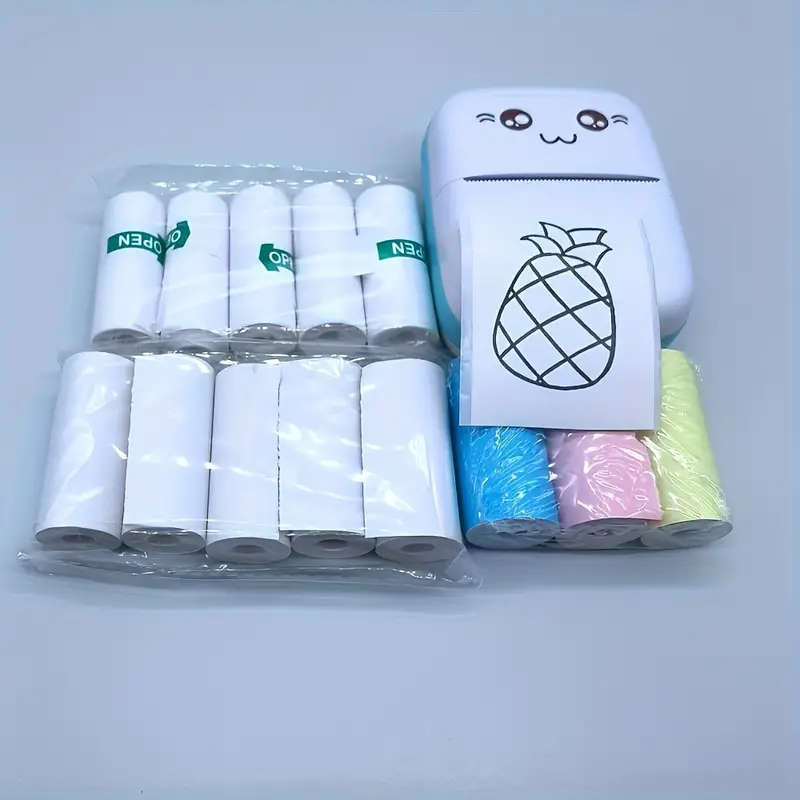 Mini Printer Camera Thermal Paper Packaging13 Roll Set Including 5 Rolls of Self-adhesive Paper 3 Ro