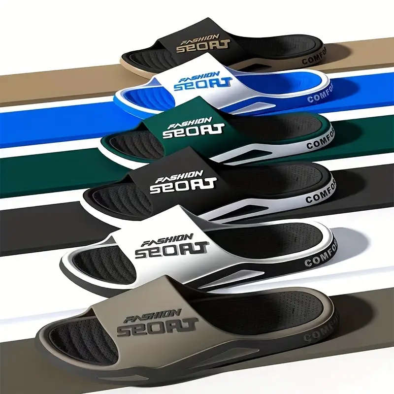 Popular Plus-Size Fashionable Flat Slippers Black 11