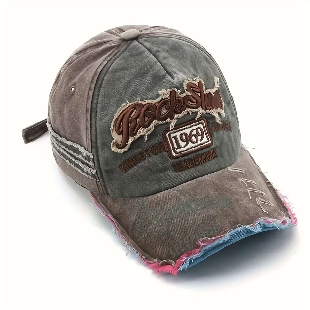 Vintage-Style Baseball Cap With Embroidered Alphabet Lightweight Breathable And Washable Su