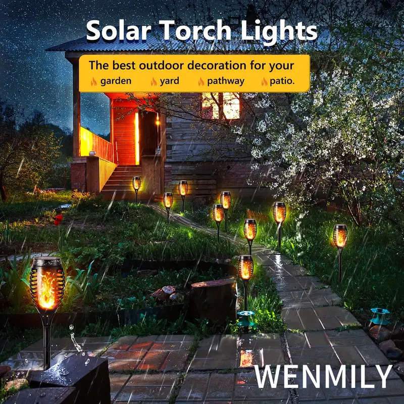 6-Pack Solar Flickering Flame Lights