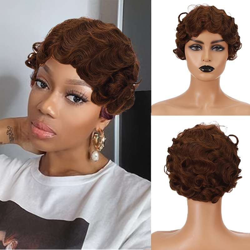 Khaki 10.16cm Fashion Design Wig