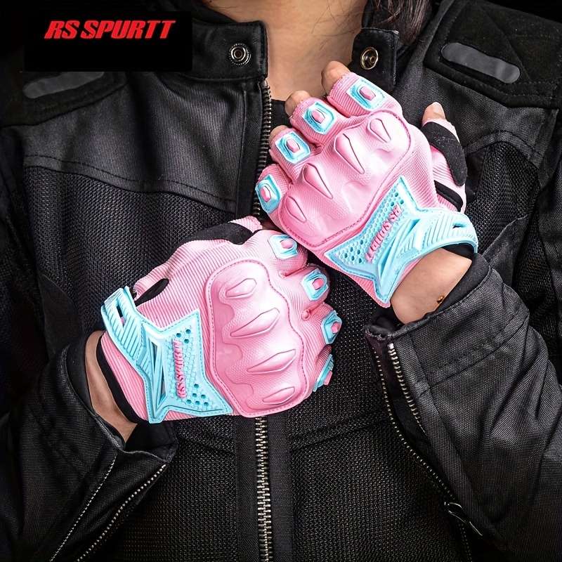 1 Pair Pink Size L Outdoor Sports Gloves