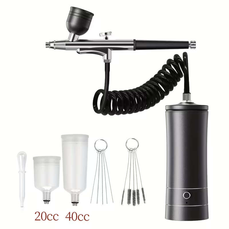 Airbrush Kit with Air Compressor - Handheld Airbrush Gun with 0.3mm Tip