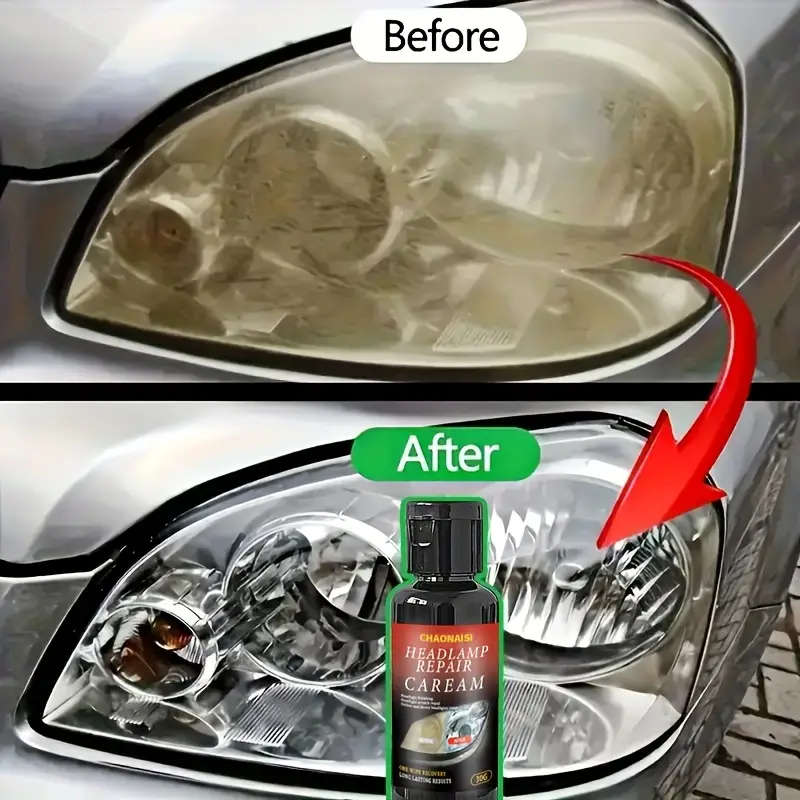Car Headlight Restoration Kit: Polish, Scratch Repair & Anti-Yellowing Solution  Easy DIY Operation