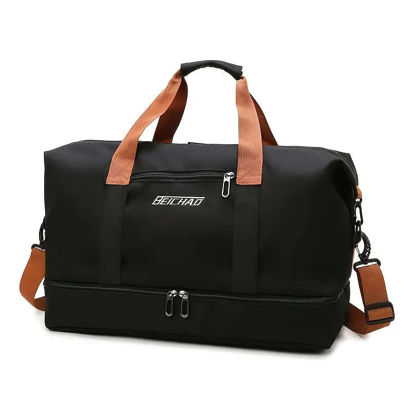 Extra Large Waterproof Travel Duffel Bag with Dry  Wet Separation Lightweight Spacious Handbag