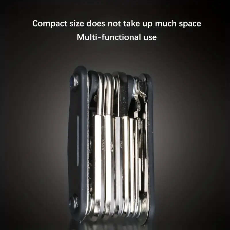 1pc 16in1 Stainless Steel Bike Multitool Portable Multi-Purpose Hex Wrench Pocket-Sized Adjustable B