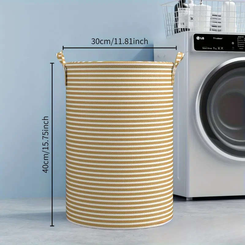 Simple Striped Laundry Basket