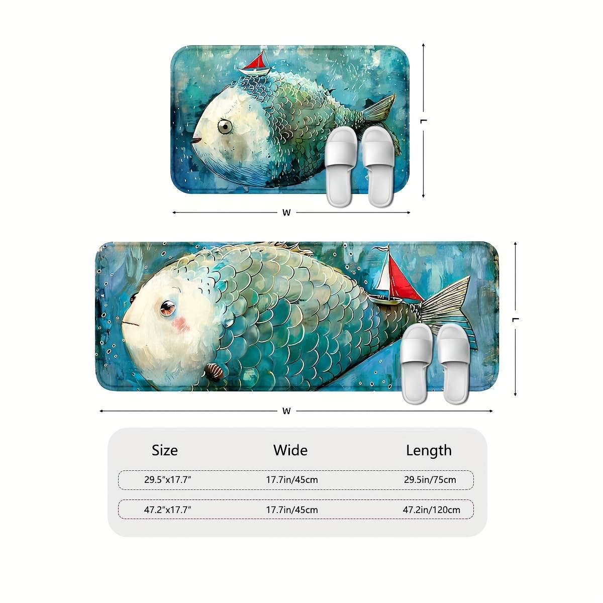 1Pc 45x75cm Floor Mat