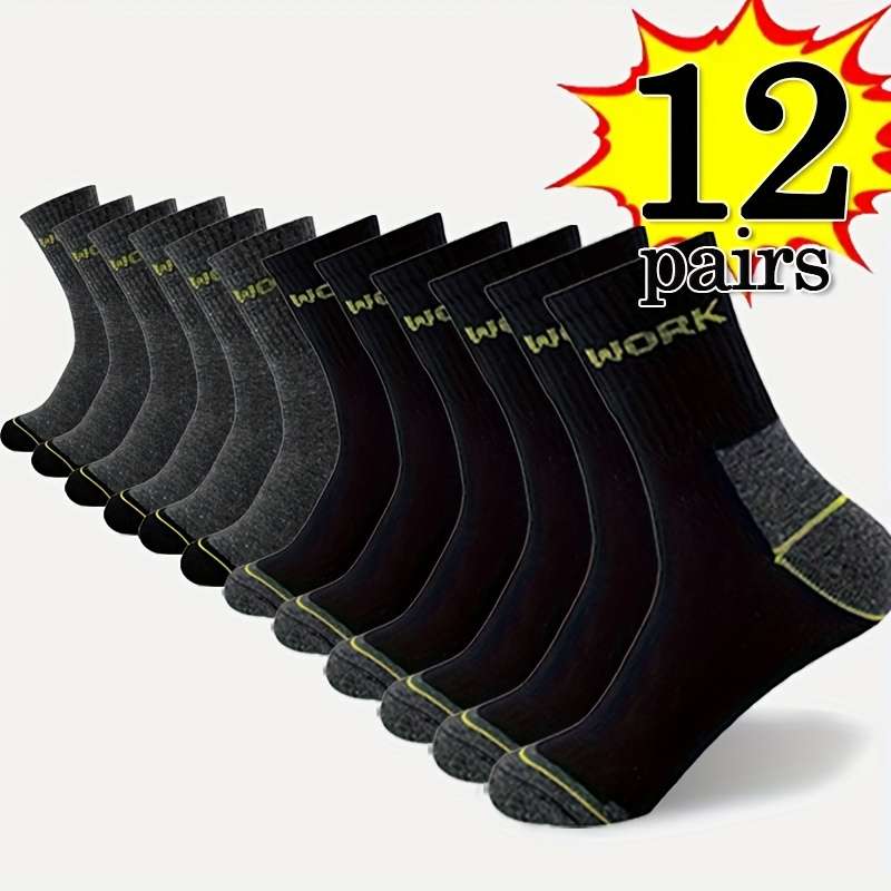 Sock 12Pairs Black Add Dark Gray One Size