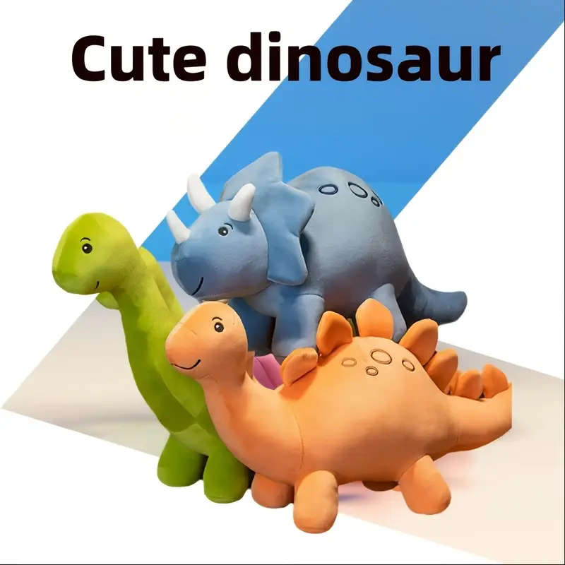 3 Cute Dinosaur Plush Toys