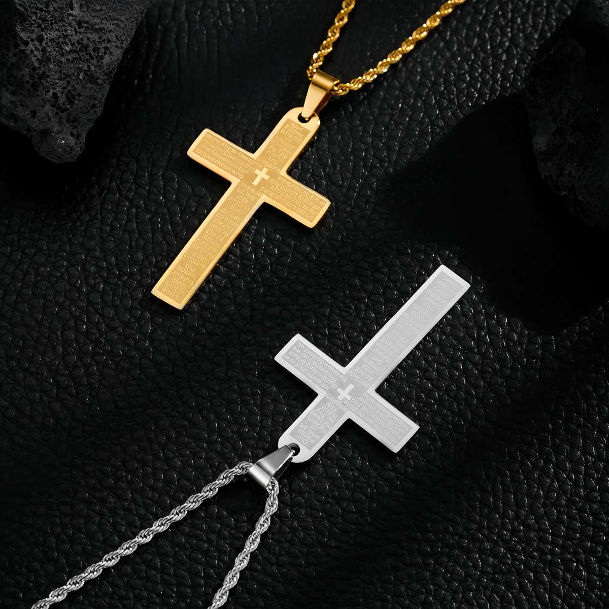 1 Piece Golden Jesus Theme Pendant