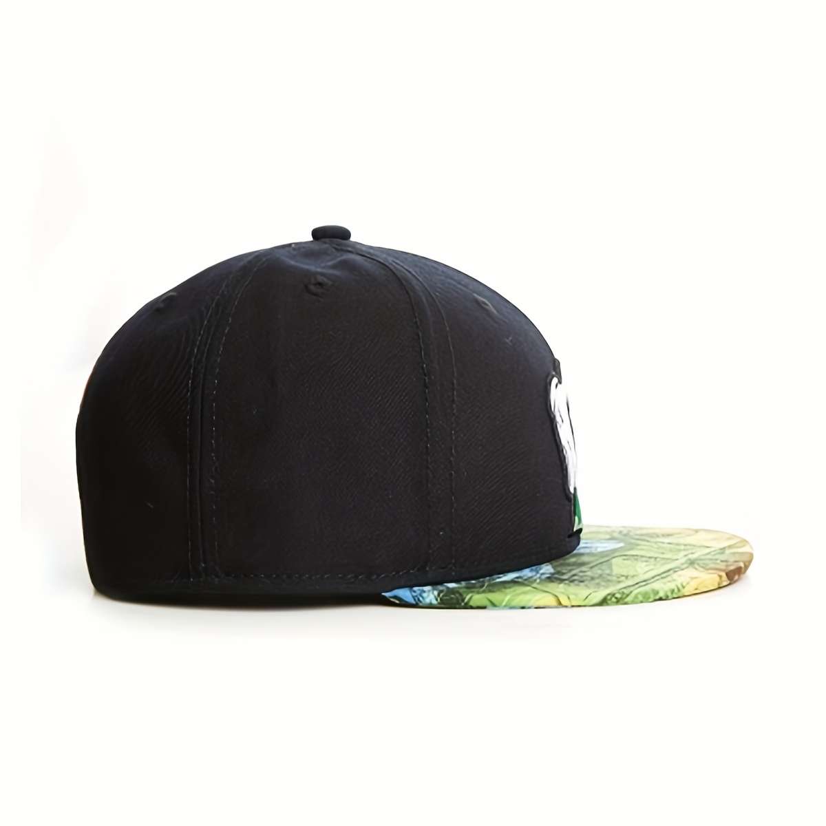Lightweight Stretch Fit Flat Brim Baseball Cap 100% Polyester Adjustable Snapback Closure B