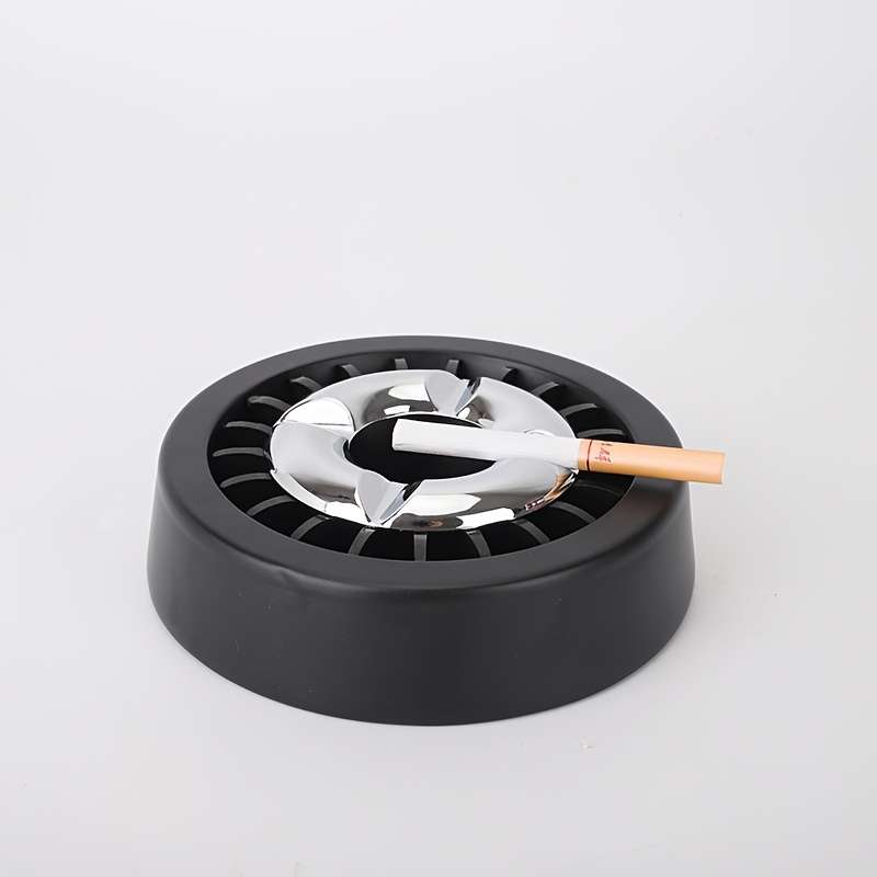 1pc Rotating Metal Ashtray with Windmill Design C Easy-Clean Stylish Home Decor for Living Roo