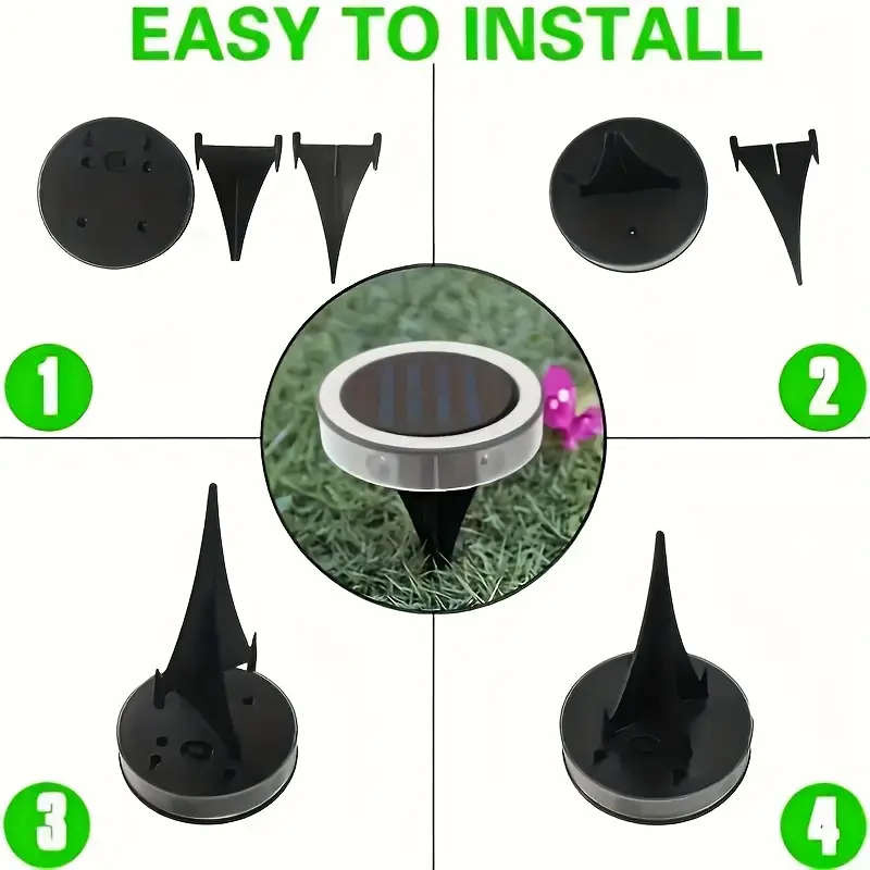 1pc Led Solar Ground And Wall Light