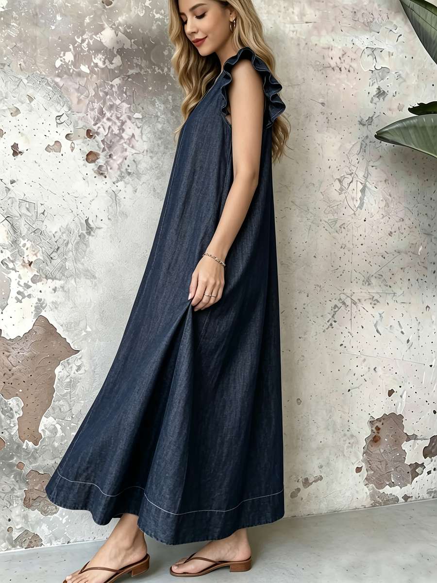 Women S Dress Color Deep Blue Size 5Xl
