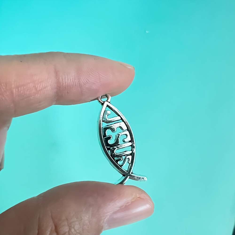 1 Piece Mixed Transparent Color 50pcs Jesus Theme Pendant