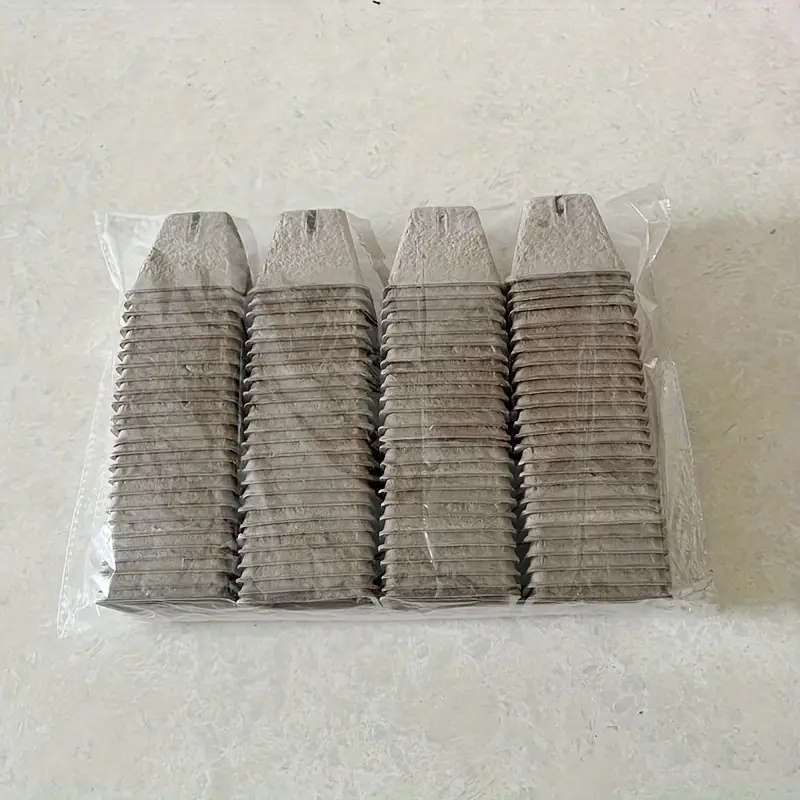 50 Pcs Square Pulp Seedling Cups With Drainage Holes