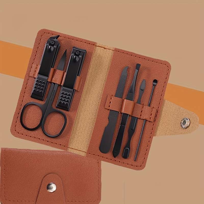 7pcs Nail Clipper Set with Nail Scissors Manicure Clippers Eyebrow Trimmer and Slanted Cutic