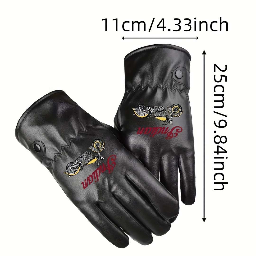 1 Pair Black Warm Gloves
