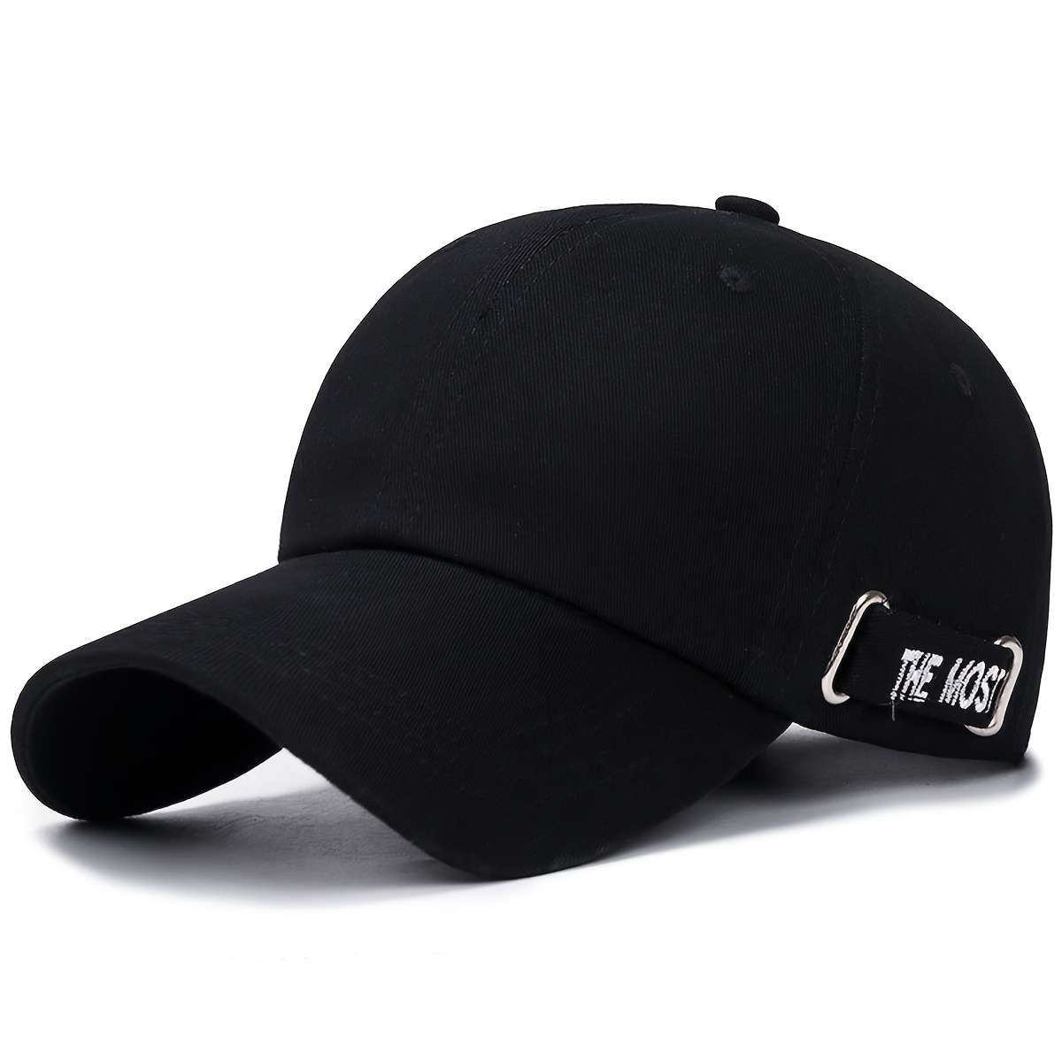 Unisex Fashion Embroidered Letter Solid Color Baseball Cap Lightweight Polyester Adjustab