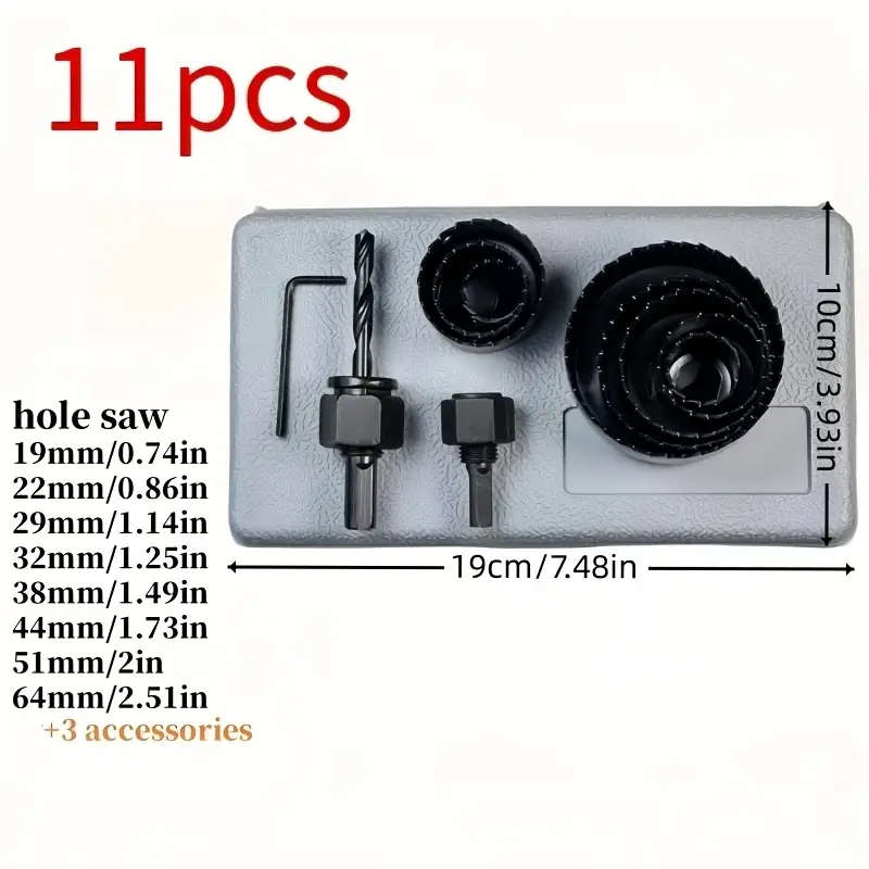 8 PIECE HOLE SAW KIT